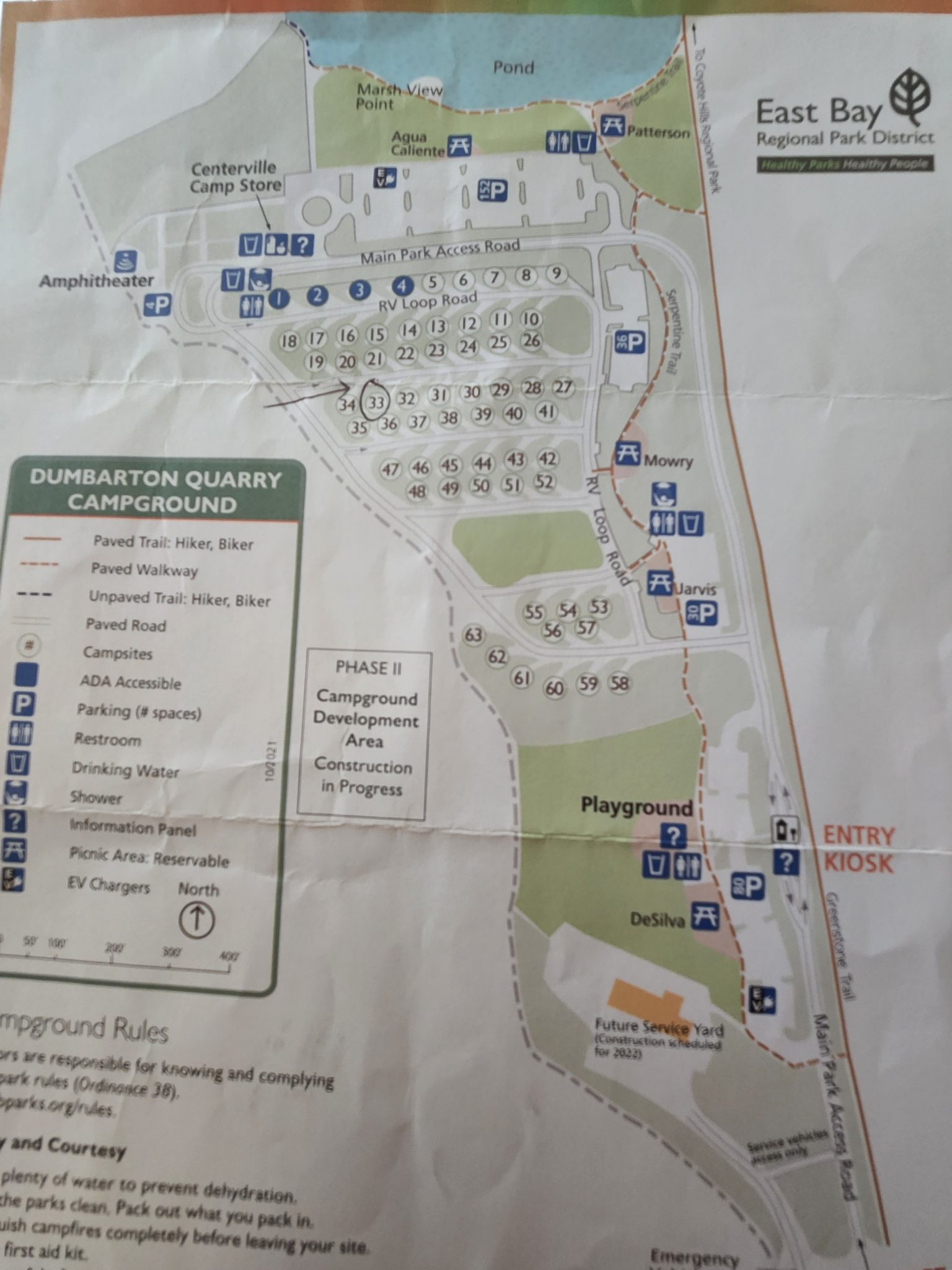 Dumbarton Quarry Campground on the Bay Trail 2 Blaze